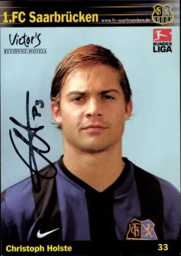 Autogrammkarte Fußballer Christoph Holste, 1. FC Saarbrücken, Autogramm
