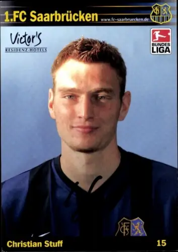 Autogrammkarte Fußballer Christian Stuff, 1. FC Saarbrücken, Autogramm
