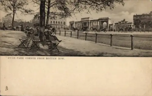 Ak London England, Hyde Park Corner, Rotten Row