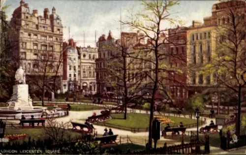 Künstler Ak London City England, Leicester Square