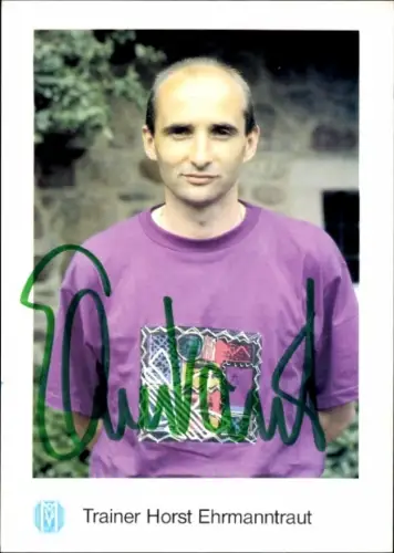 Autogrammkarte Trainer Horst Ehrmanntraut, Autogramm