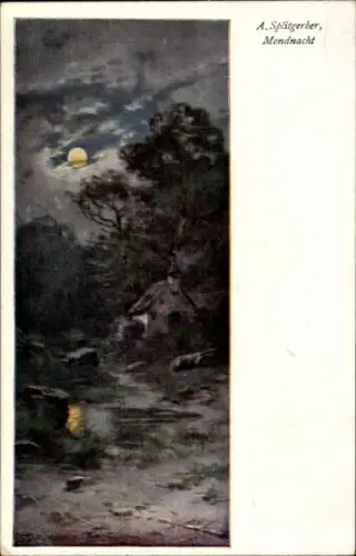 Künstler Ak Splitgerber, A., Mondnacht