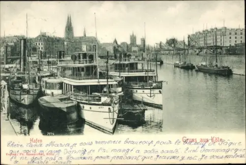 Ak Cöln Köln am Rhein, Hafen