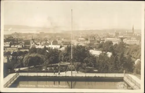 Ak Christiania Oslo Norwegen, Aussicht auf  St. Hans Haugen, Stadtlandschaft