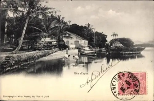Ak Rio de Janeiro Brasilien, Ilha d'agua