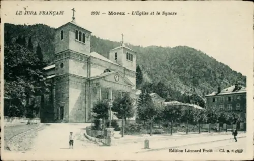 Ak Morez de Jura, LE JURA FRANÇAIS,  L'Eglise, Square, 1991, Edition Léonard Prost