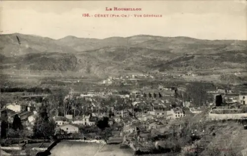 Ak Céret Pyrénées Orientales, Gesamtansicht