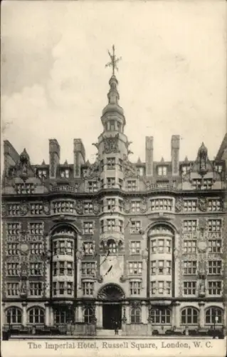 Ak Bloomsbury London England, Imperial Hotel, Russell Square,  W. C., Hotelansicht, 