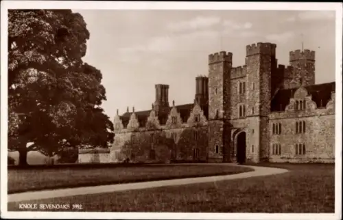 Ak Sevenoaks Kent England, Knole  Schloss, Bäume, England