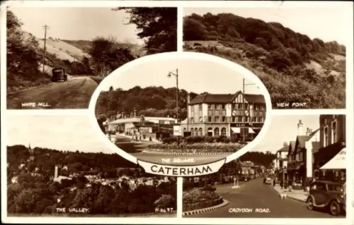 Ak Caterham Surrey England,  White Hill, The Square, The Valley, Croydon Road, View Point
