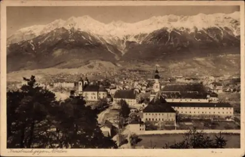 Ak Innsbruck Tirol, Panorama, Stift Wilten, Nordkette
