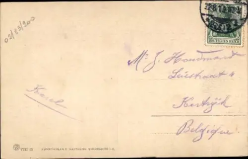 Ak Strasbourg Straßburg Elsass Bas Rhin, Bahnhof