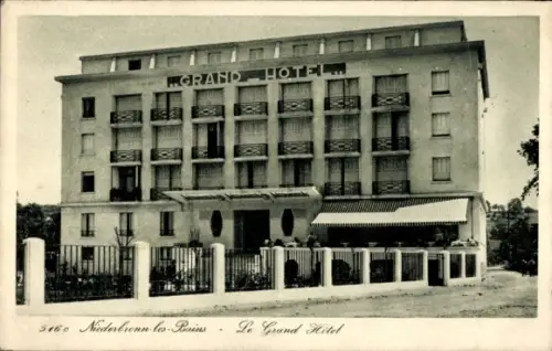 CPA Niederbronn-les-Bains Bad Niederbronn Alsace Bas-Rhin, Grand Hotel