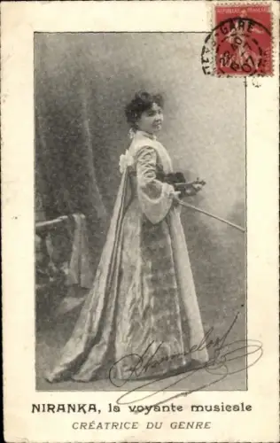 Ak Geigenspielerin Niranka, Portrait