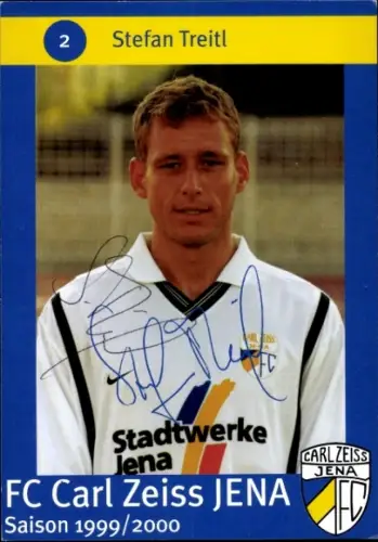 Autogrammkarte Fußballer Stefan Treitl, FC Carl Zeiss Jena, Autogramm