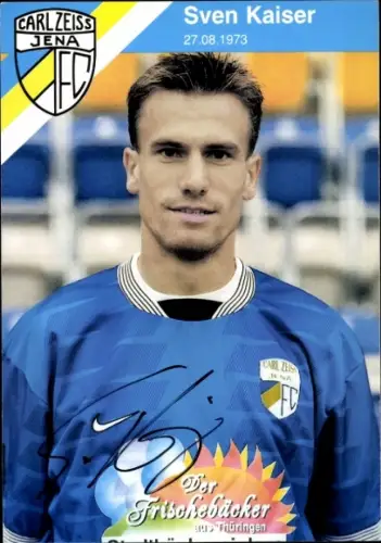 Autogrammkarte Fußballer Sven Kaiser, FC Carl Zeiss Jena, Autogramm