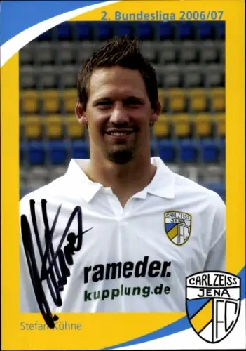 Autogrammkarte Fußballer Stefan Kühne, FC Carl Zeiss Jena, Autogramm