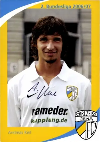 Autogrammkarte Fußballer Andreas Keil, FC Carl Zeiss Jena, Autogramm
