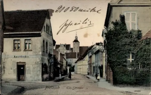 Ak Pretzsch an der Elbe Bad Schmiedeberg, Elbstraße, Apotheke