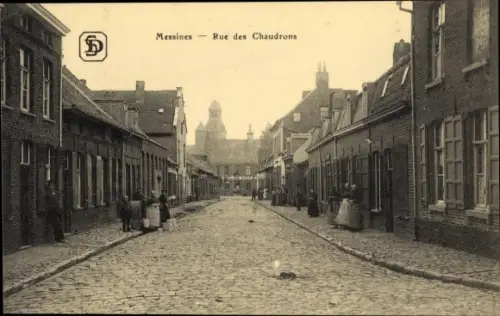 Ak Messines Westflandern, Rue des Chaudrons