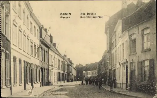Ak Menin Menen Meenen Lys Westflandern, Rue Royale
