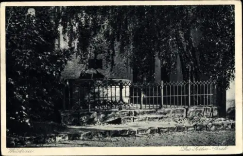 Ak Wustrau Fehrbellin in Brandenburg, Zieten Grab, Restaurant und Cafe Laass