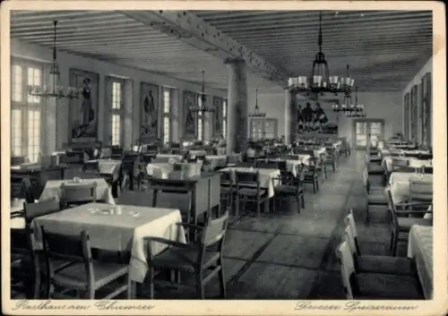 Ak Bernau am Chiemsee, Rasthaus am Chiemsee, Großer Speiseraum