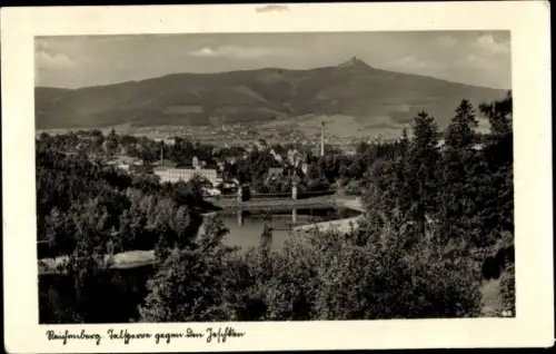 Ak Reichenberg in Böhmen Liberec Tschechien, Talsperre gegen den Jeschken