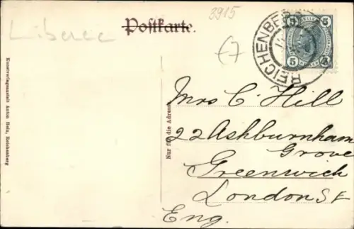 Ak Liberec Reichenberg Stadt, Brücke, Straßenpartie