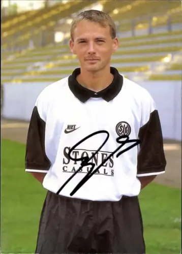 Autogrammkarte Fußballer Jörg Beyel, SG Wattenscheid 09, Autogramm