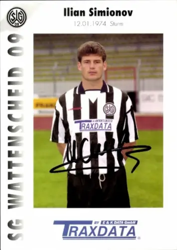 Autogrammkarte Fußballer Ilian Simionov, SG Wattenscheid 09, Autogramm