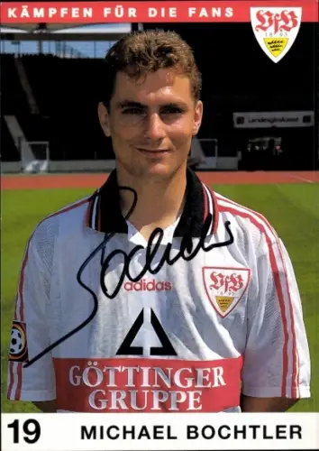 Autogrammkarte Fußballer Michael Bochtler, VfB Stuttgart, Autogramm