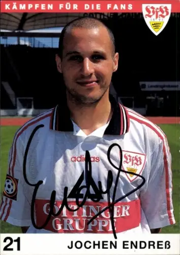 Autogrammkarte Fußballer Jochen Endreß, VfB Stuttgart, Autogramm