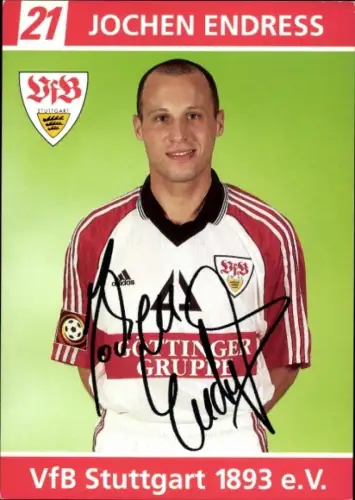 Autogrammkarte Fußballer Jochen Endreß, VfB Stuttgart, Autogramm