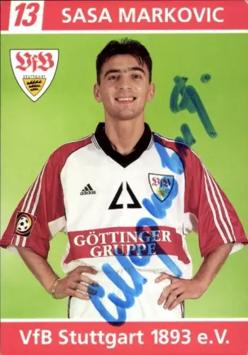 Autogrammkarte Fußballer Sasa Markovic, VfB Stuttgart, Autogramm