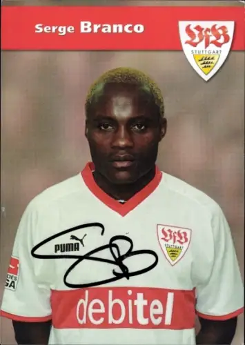 Autogrammkarte Fußballer Serge Branco, VfB Stuttgart, Autogramm
