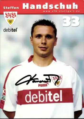 Autogrammkarte Fußballer Steffen Handschuh, VfB Stuttgart, Autogramm