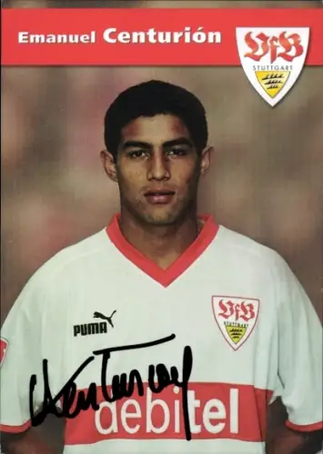 Autogrammkarte Fußballer Emanuel Centurión, VfB Stuttgart, Autogramm