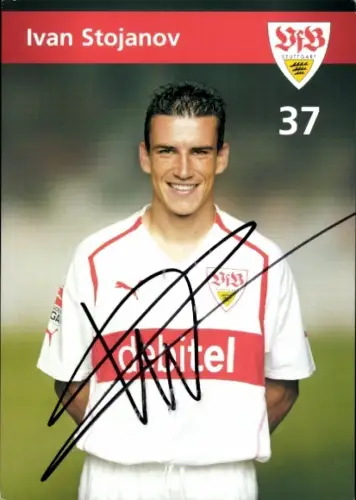Autogrammkarte Fußballer Ivan Stojanov, VfB Stuttgart, Autogramm