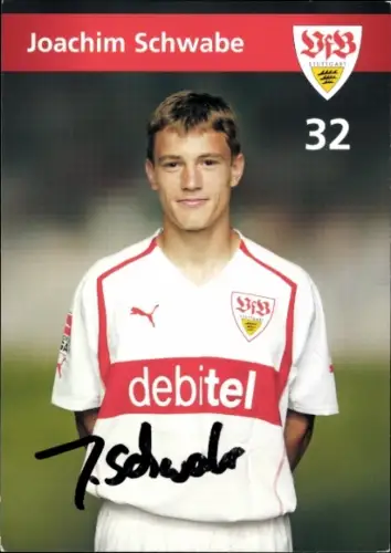 Autogrammkarte Fußballer Joachim Schwabe, VfB Stuttgart, Autogramm