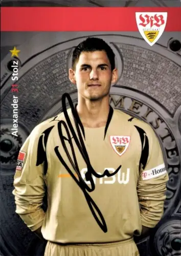 Autogrammkarte Fußballer Alexander Stolz, VfB Stuttgart, Autogramm