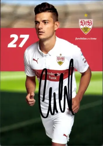 Autogrammkarte Fußballer Tim Leibold, VfB Stuttgart, Autogramm