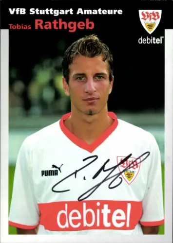 Autogrammkarte Fußballer Tobias Rathgeb, VfB Stuttgart, Autogramm