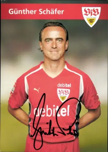Autogrammkarte Co Trainer Günther Schäfer, VfB Stuttgart, Autogramm