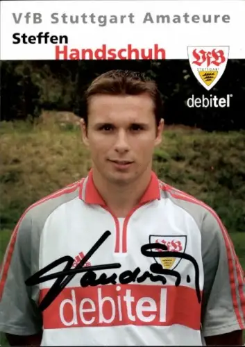 Autogrammkarte Fußballer Steffen Handschuh, VfB Stuttgart, Autogramm