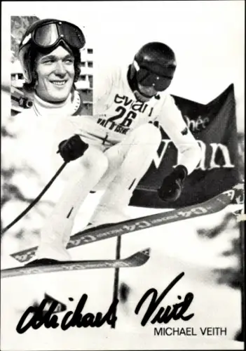 Foto Ski Sportler Michael Veith, Autogramm