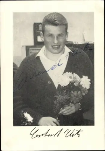 Foto Sportler Gerhardt Hetz, Autogramm
