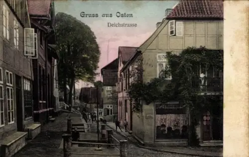 Ak Osten an der Oste, Deichstraße