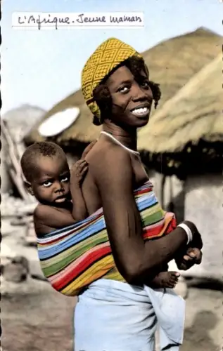 Ak Afrika, Mutter mit Kind