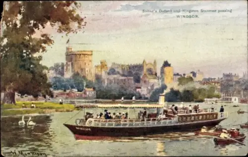 Künstler Ak Windsor Berkshire England, Windsor Castle, Salter's Steamers